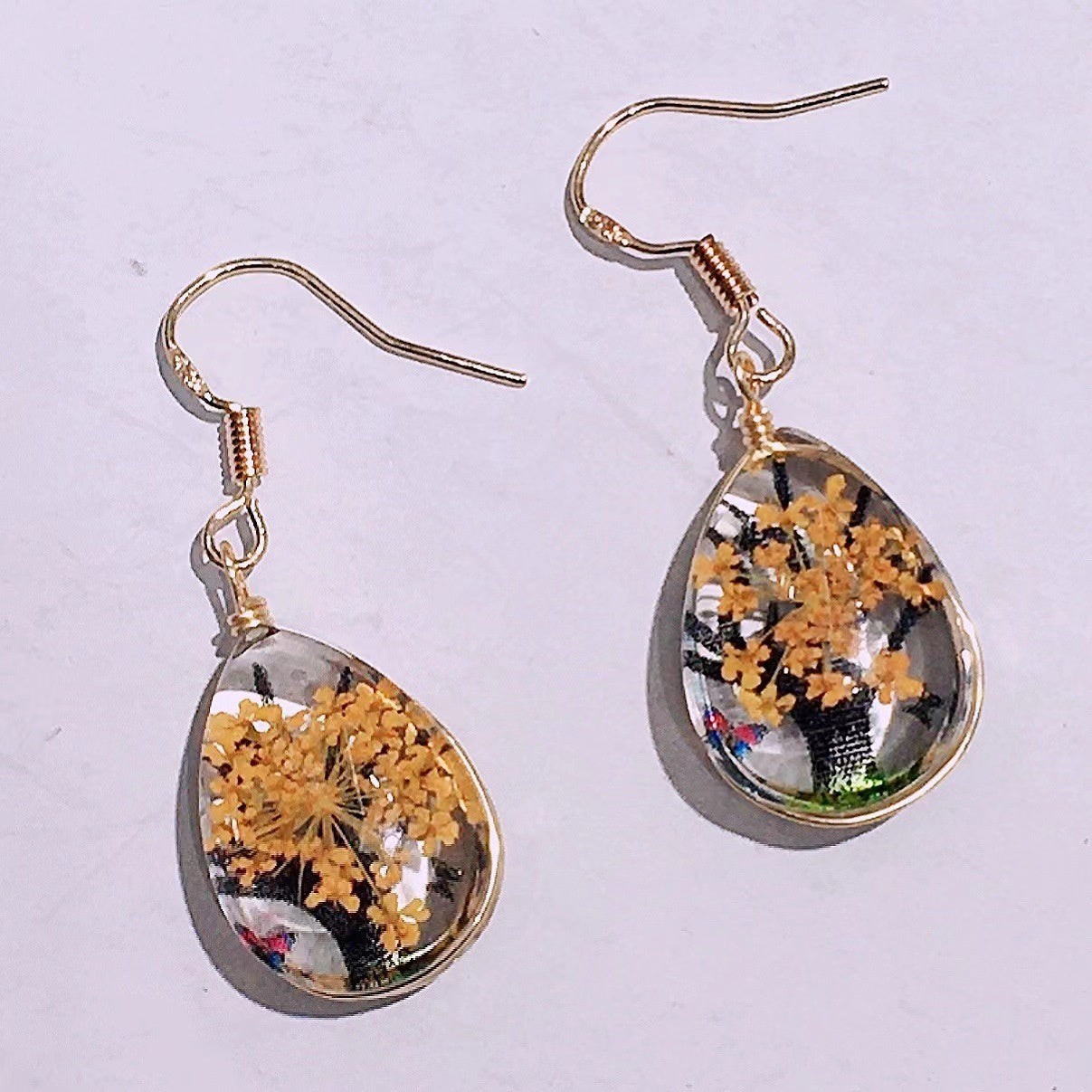 Retro Easy Matching Starry Preserved Flower Dried Flower Ear Studs