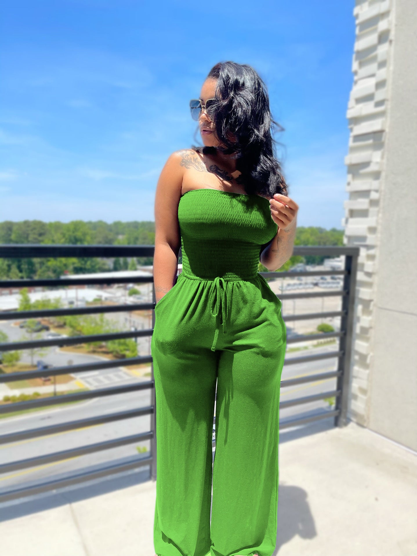 Sexy Casual Brushed Wide-leg Jumpsuit