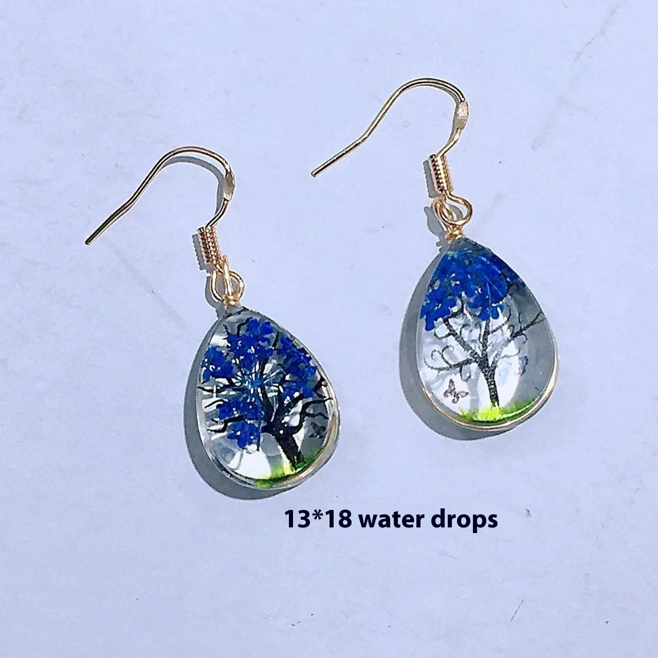 Retro Easy Matching Starry Preserved Flower Dried Flower Ear Studs