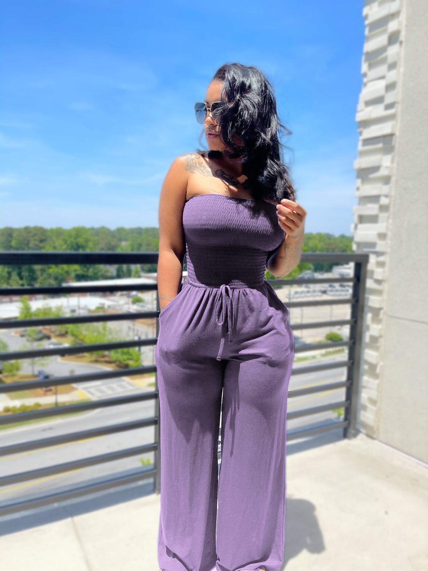 Sexy Casual Brushed Wide-leg Jumpsuit
