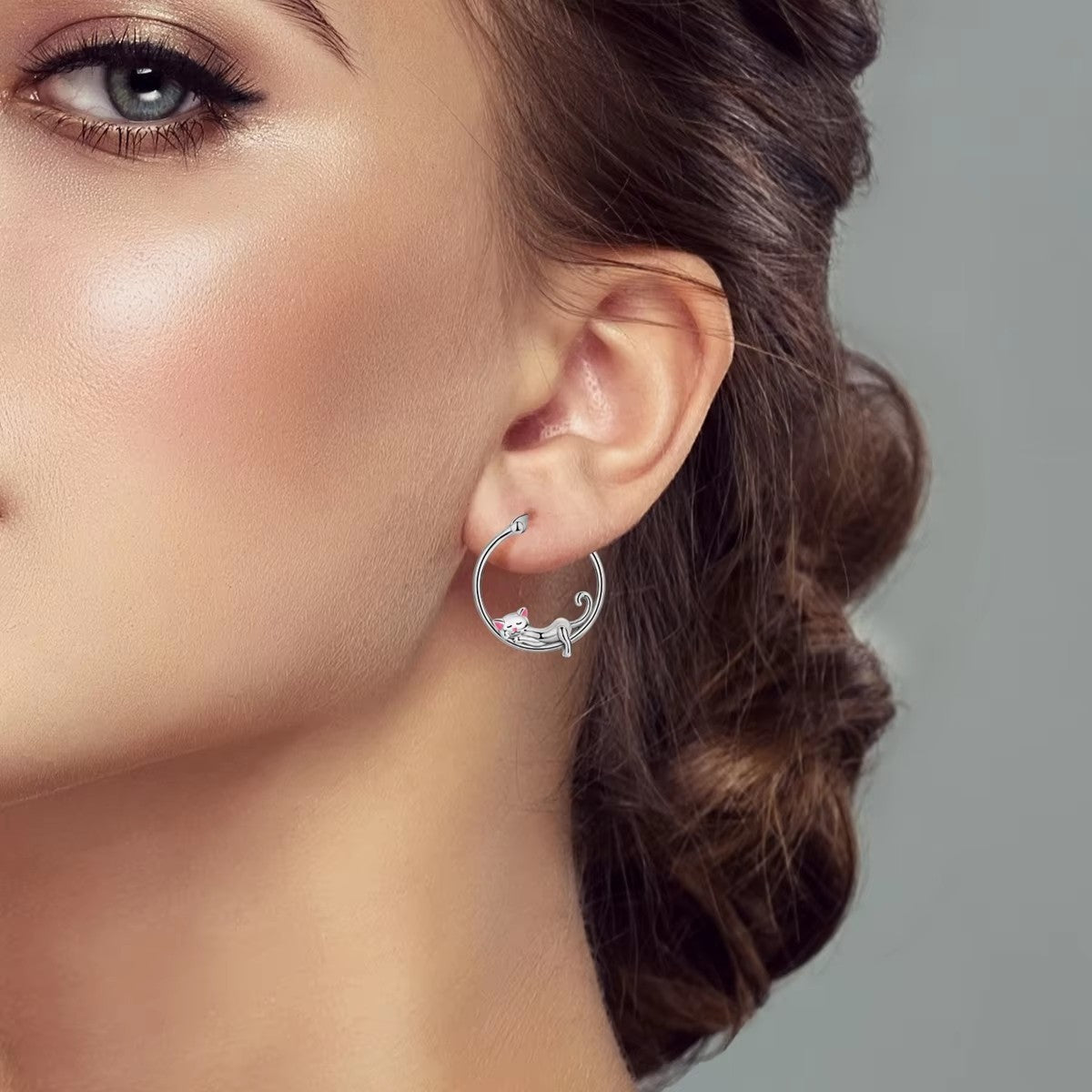 Lazy Cat Earrings Fashion Special-interest