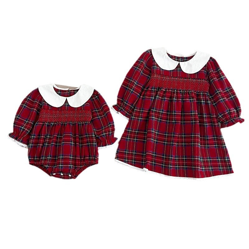 Girls' Dress Christmas Spring And Autumn Dress Long Sleeve Baby Jumpsuits