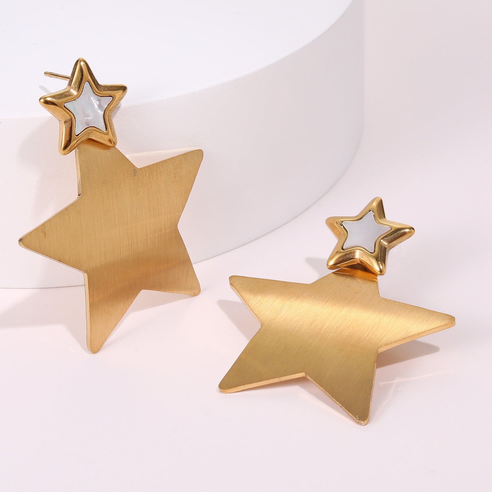 Pentagram Fritillary Cutout Earrings