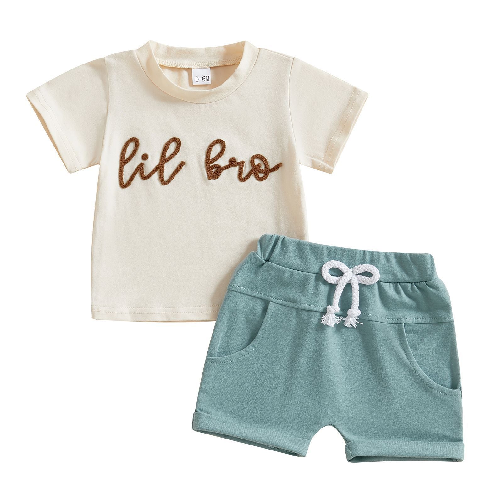 Children's Casual Printed Short Sleeved Shorts Set