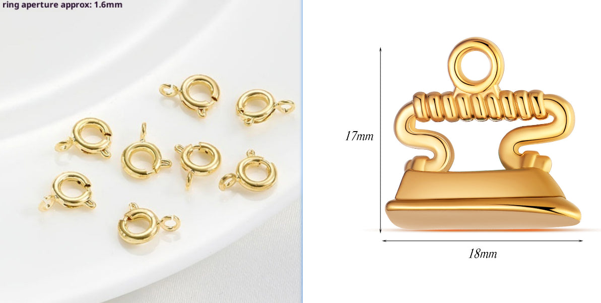 18K Gold Plated Strong Color Retention Spring Fastener