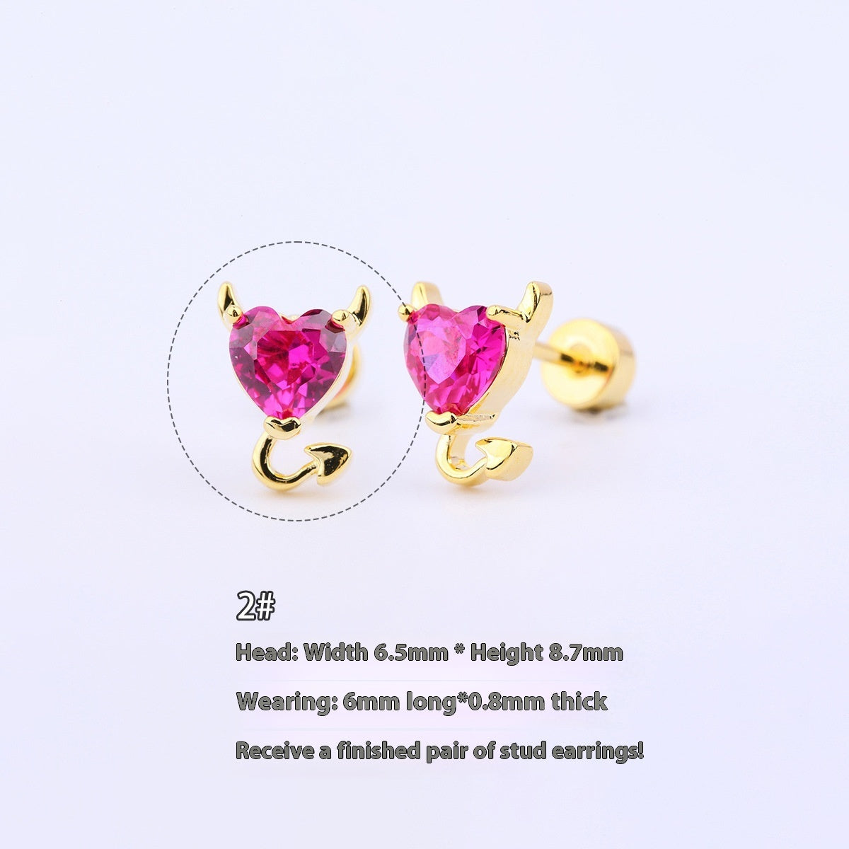 Halloween Demon Butterfly Heart-shaped & Red Cool Skull Devil Eye Earring