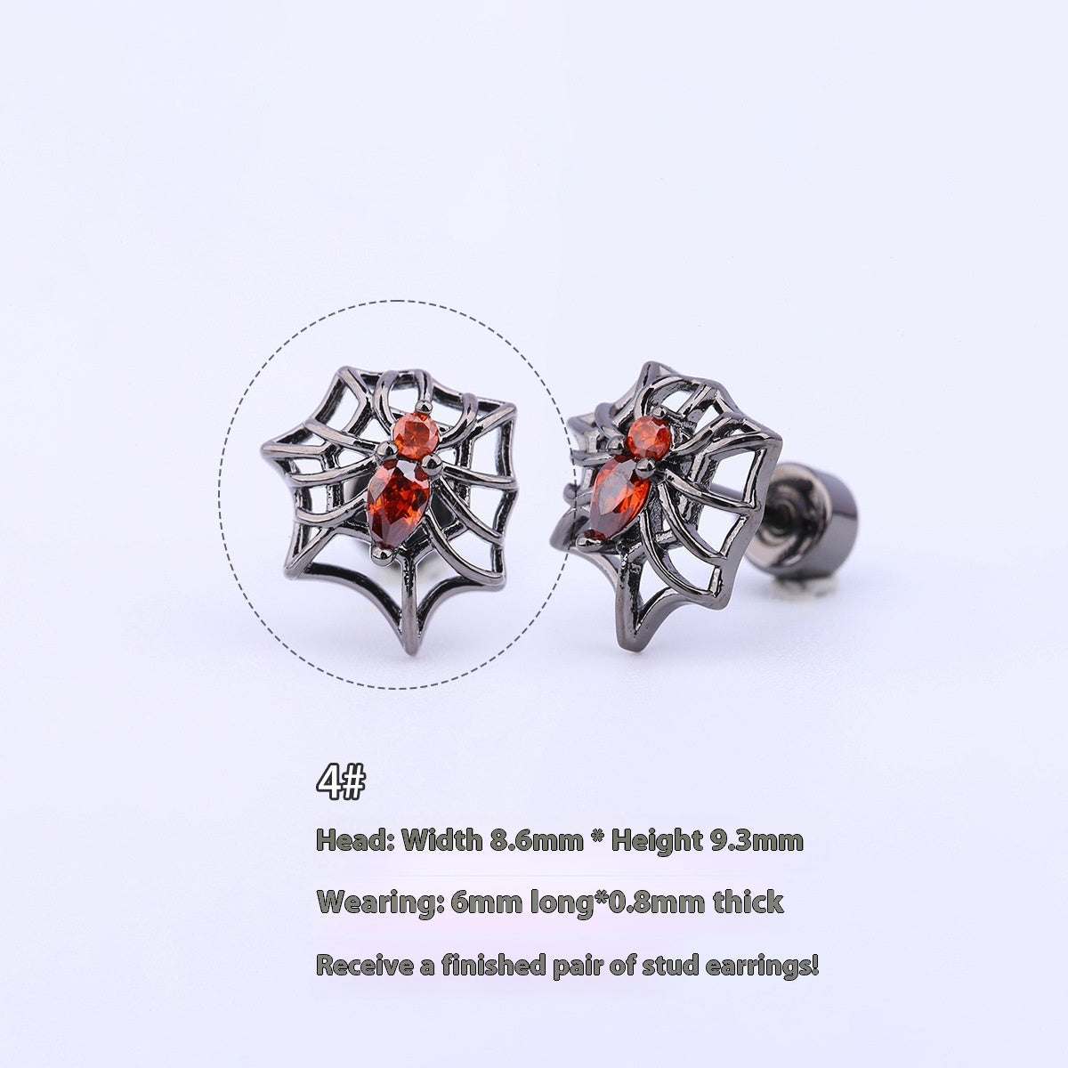 Halloween Demon Butterfly Heart-shaped & Red Cool Skull Devil Eye Earring