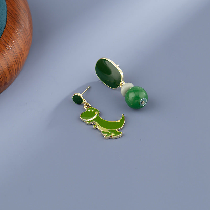 Cute Temperament Green Female Mosquito Coil Plate Ear Clips