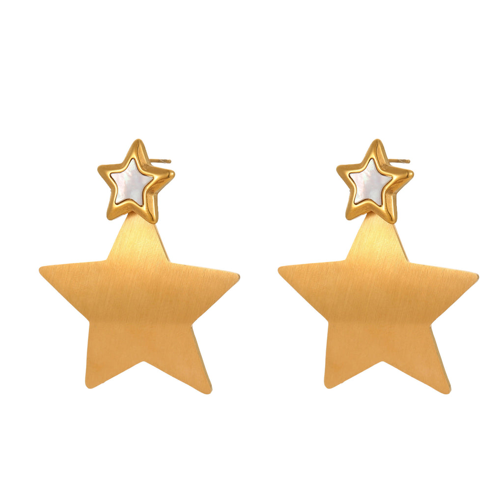 Pentagram Fritillary Cutout Earrings