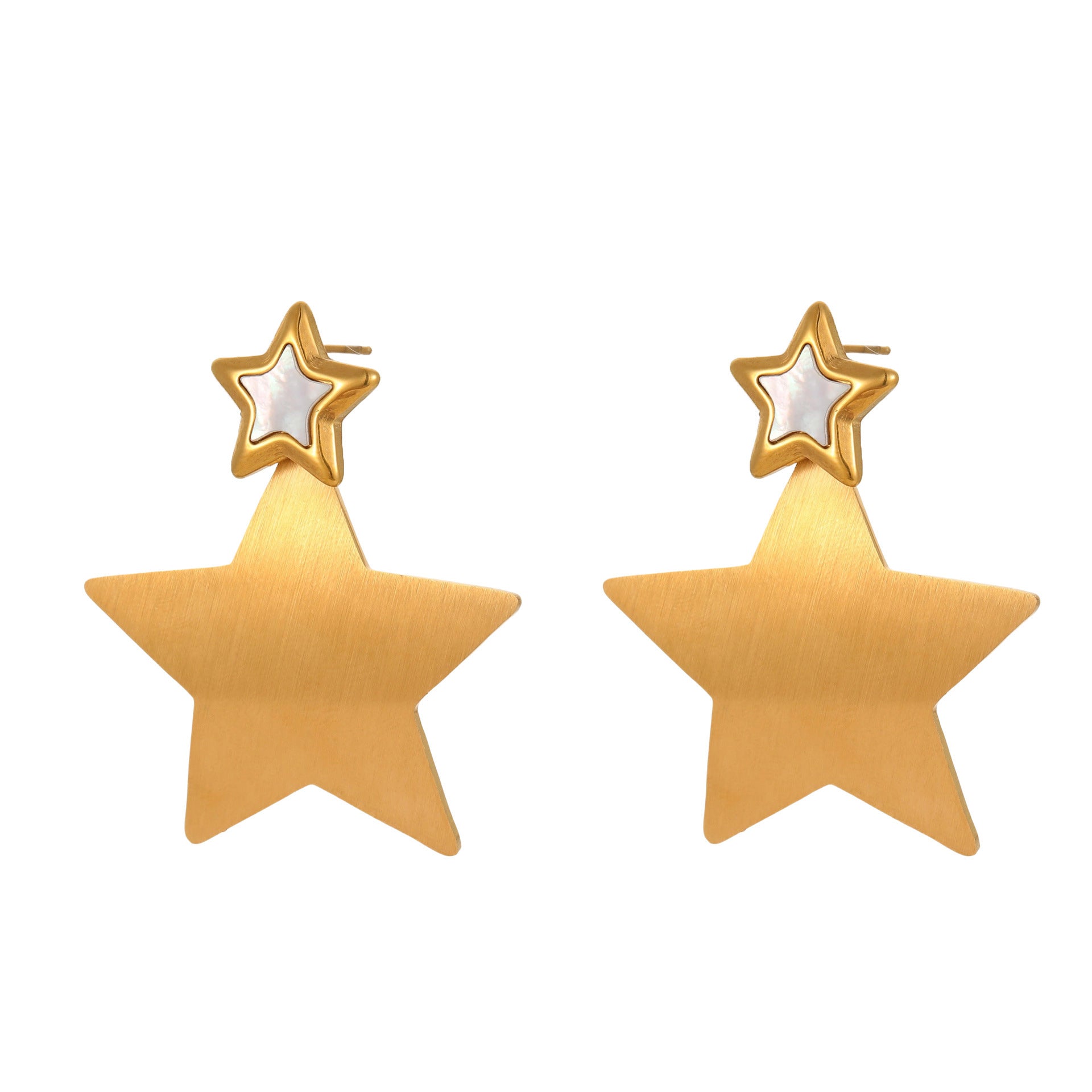 Pentagram Fritillary Cutout Earrings