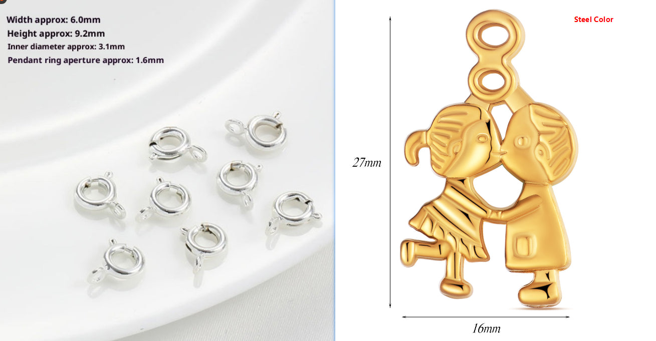 18K Gold Plated Strong Color Retention Spring Fastener