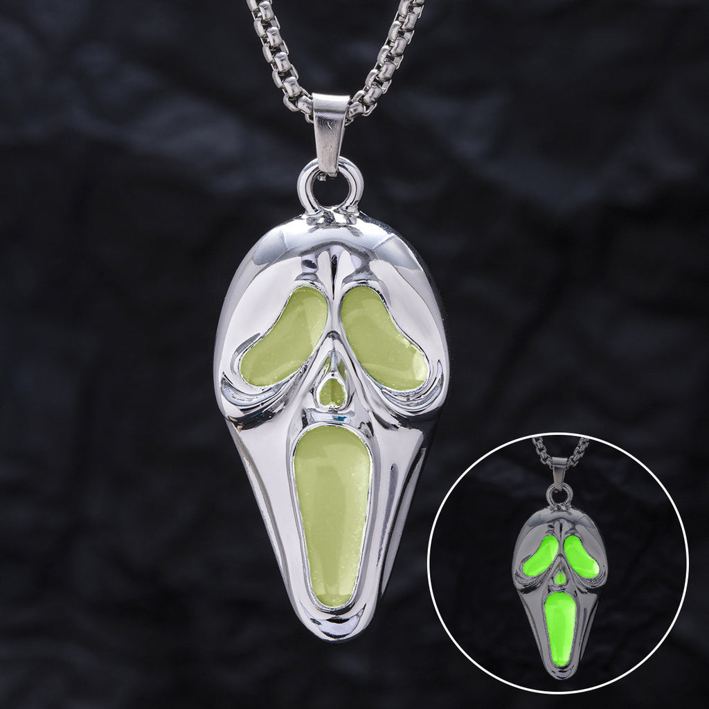 Popular Exaggerated Skull Luminous Mask Pendant