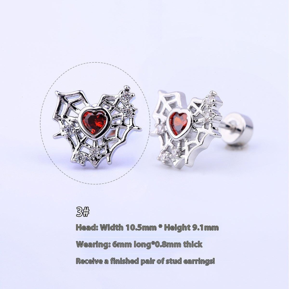 Halloween Demon Butterfly Heart-shaped & Red Cool Skull Devil Eye Earring
