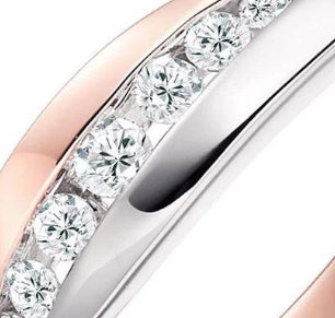 Women's Simple And Fashionable Two-color Gold-plated Ring