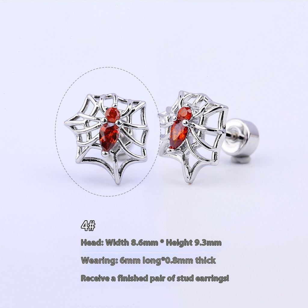 Halloween Demon Butterfly Heart-shaped & Red Cool Skull Devil Eye Earring