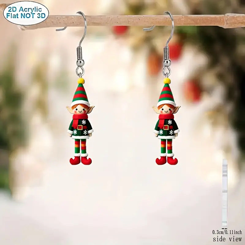 Fashion Flat Acrylic Cartoon Soldier Earrings