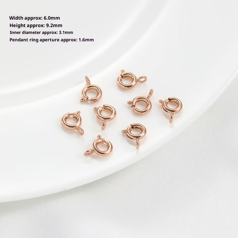 18K Gold Plated Strong Color Retention Spring Fastener