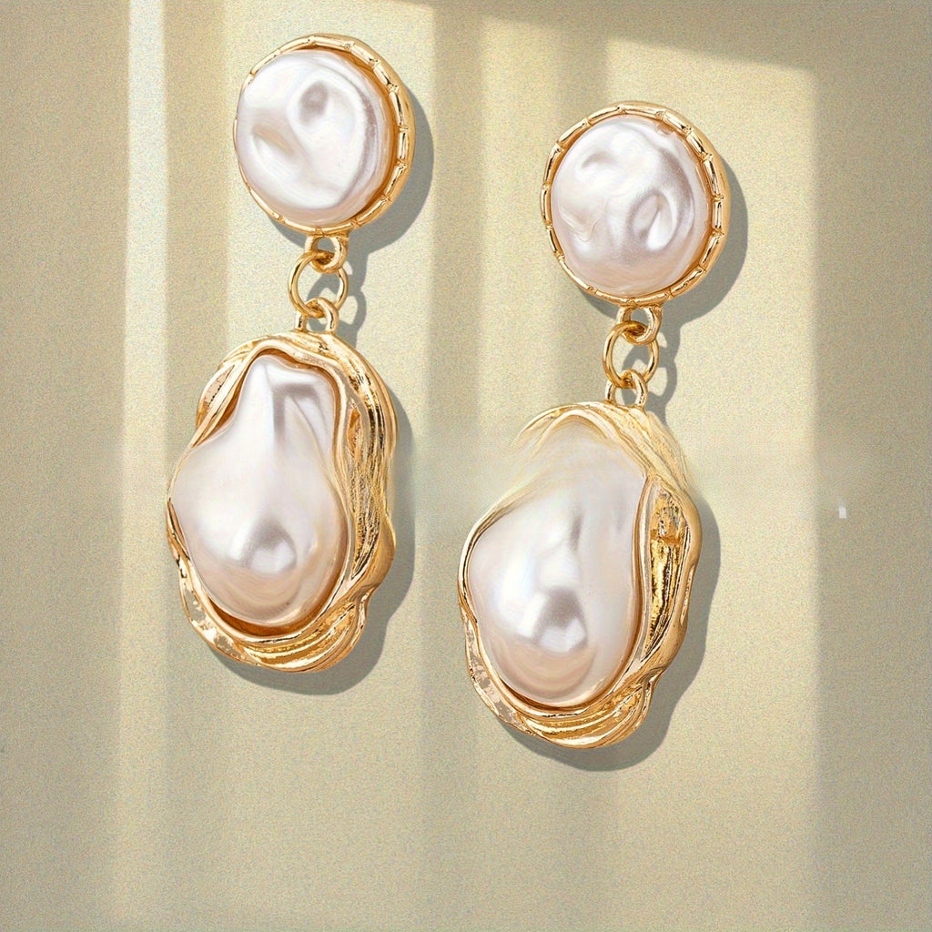 Korean Style Elegant Fashion Baroque Pearl Earrings
