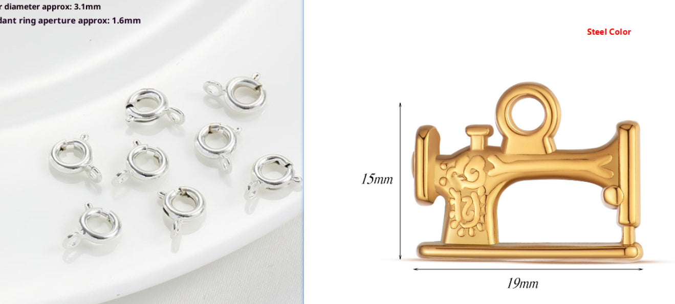 18K Gold Plated Strong Color Retention Spring Fastener