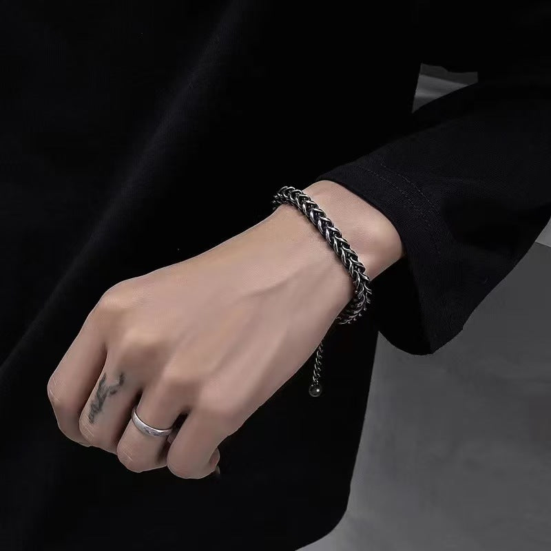 Titanium Steel Vintage Men's Cuban Bracelet