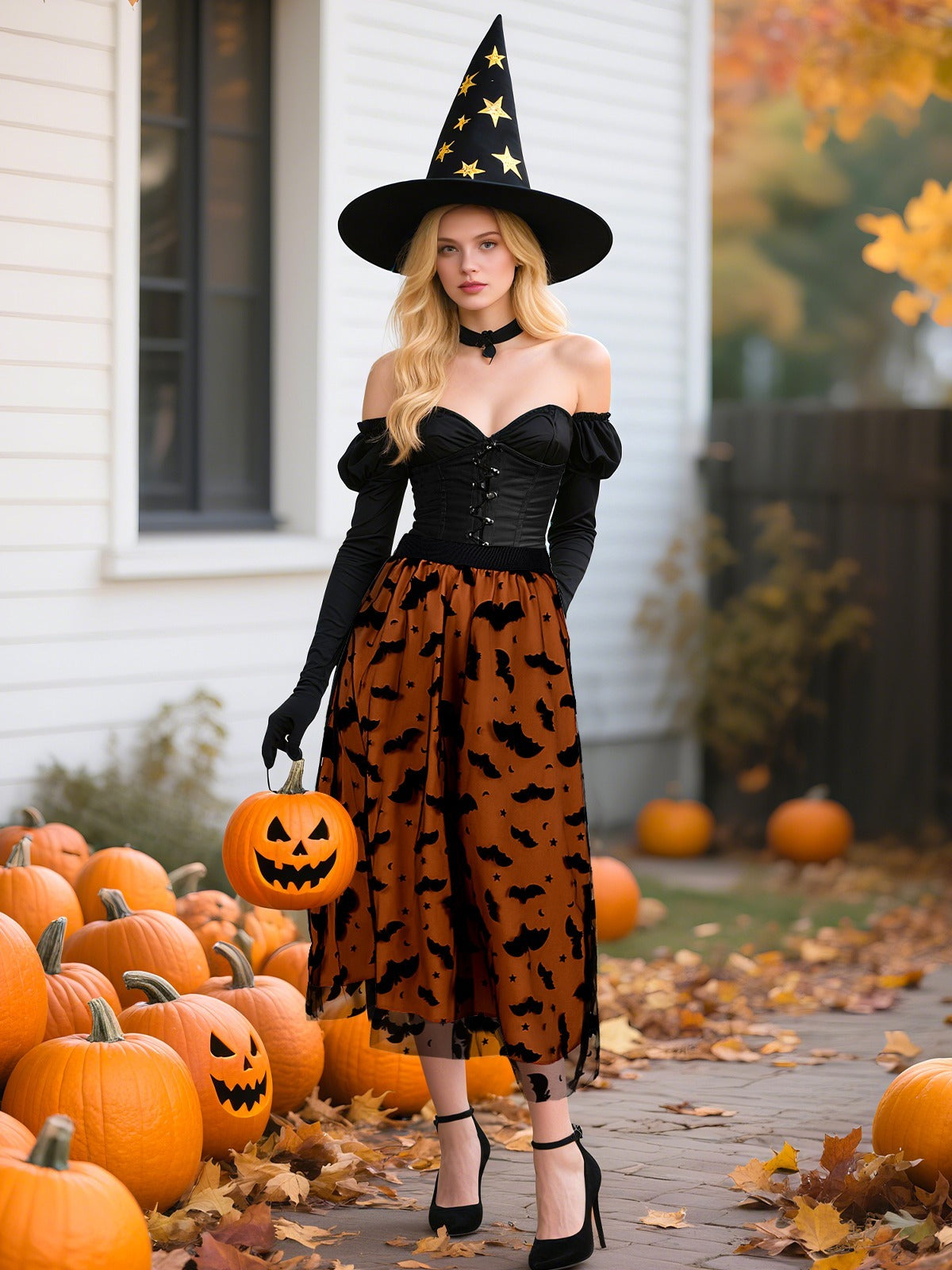 Women's Witchy Tulle Tutu Skirt Halloween Dress Pumpkin Skirt Velvet Bats Elastic Waist Layered Mesh Midi Skirt Witchy Clothes For Halloween Party Size XL Amazon Sales Ban