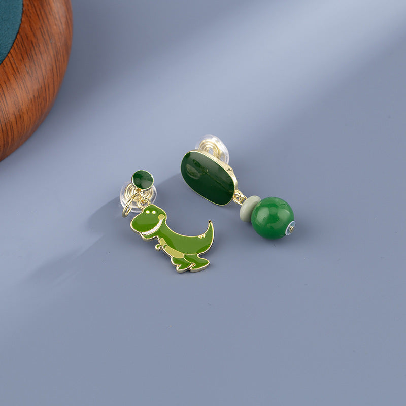 Cute Temperament Green Female Mosquito Coil Plate Ear Clips