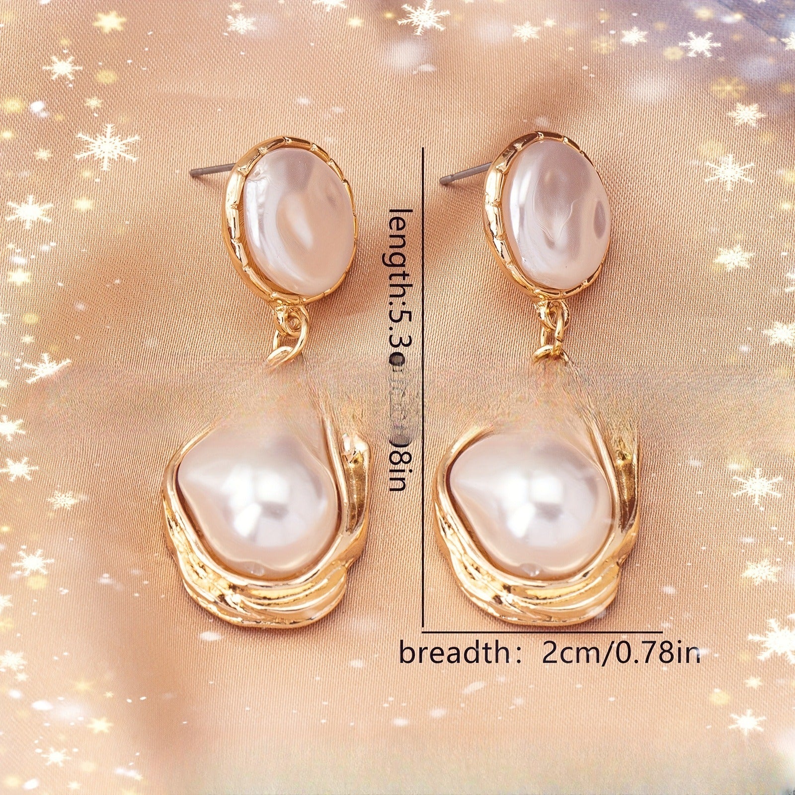 Korean Style Elegant Fashion Baroque Pearl Earrings