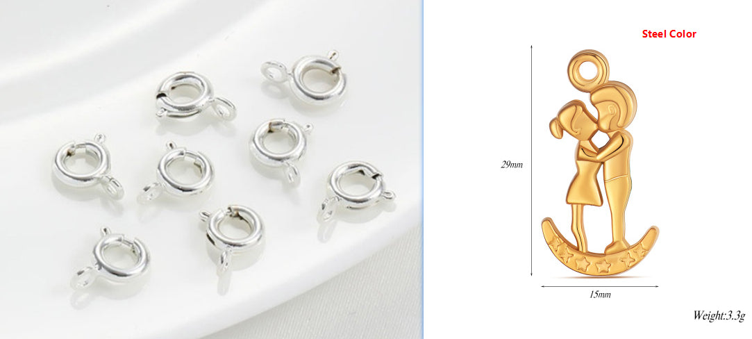 18K Gold Plated Strong Color Retention Spring Fastener