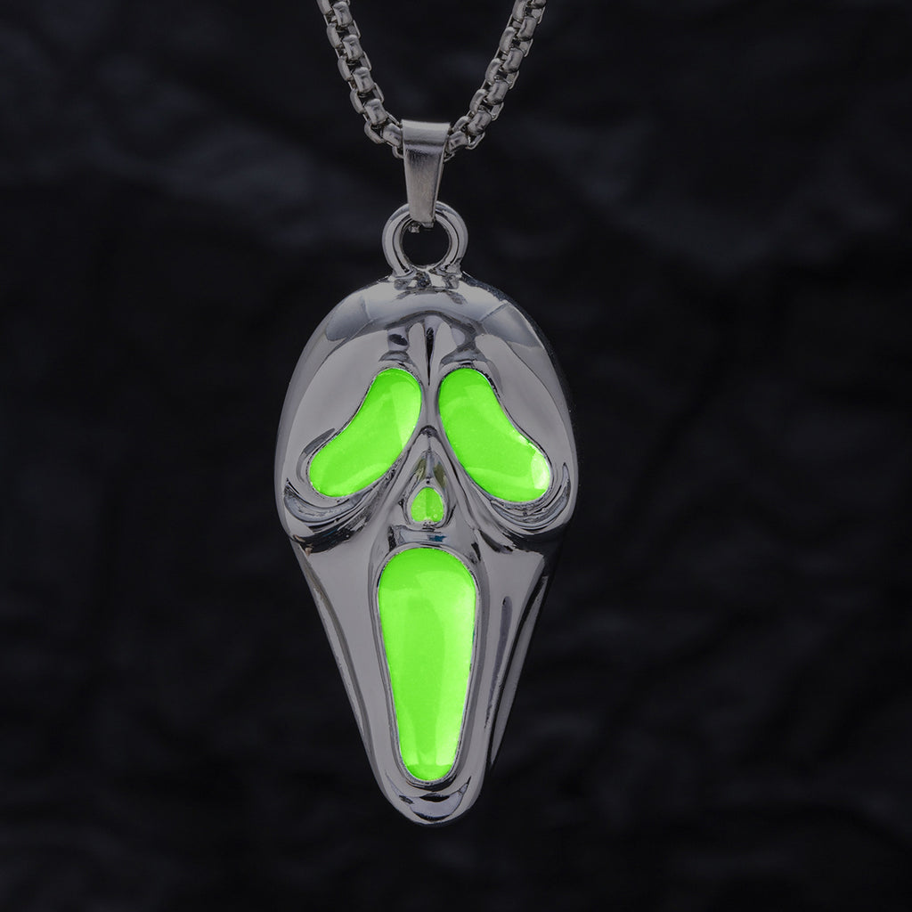 Popular Exaggerated Skull Luminous Mask Pendant