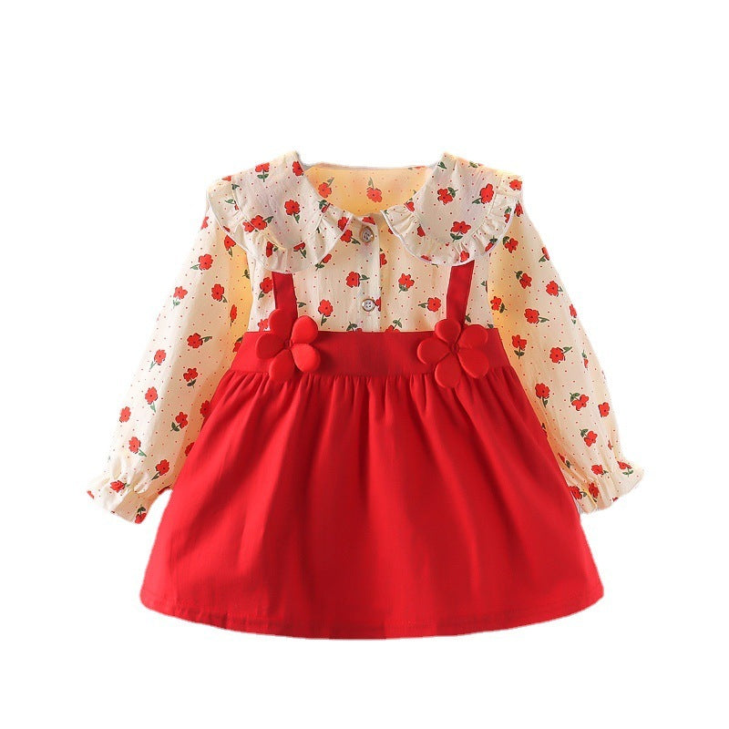 One And A Half Year Old Baby Toddler Autumn Skirt Baby Girl Clothes Cute Floral Skirt