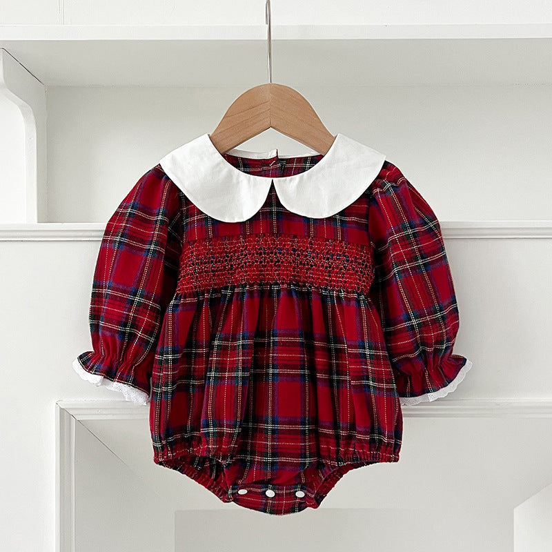 Girls' Dress Christmas Spring And Autumn Dress Long Sleeve Baby Jumpsuits