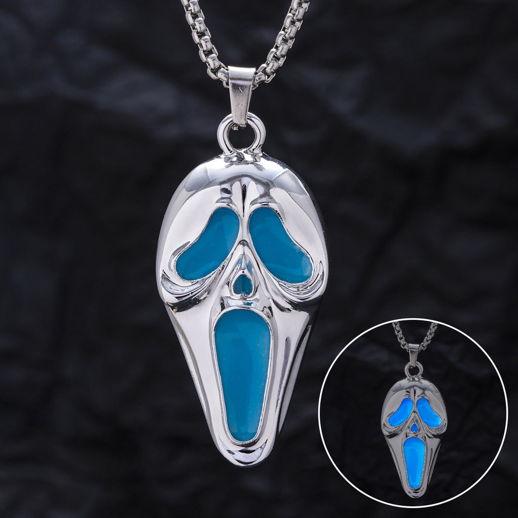 Popular Exaggerated Skull Luminous Mask Pendant