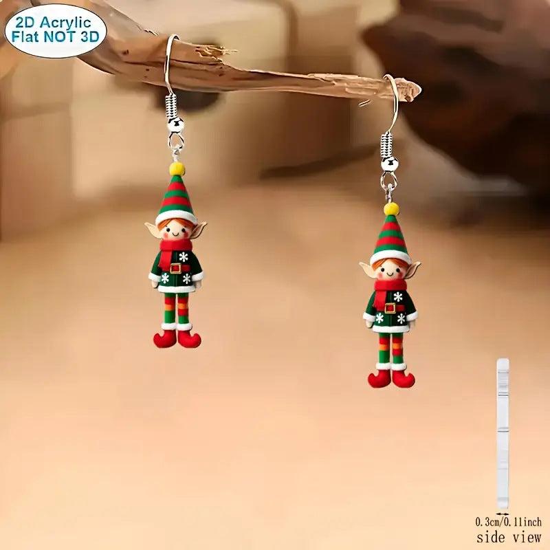 Fashion Flat Acrylic Cartoon Soldier Earrings