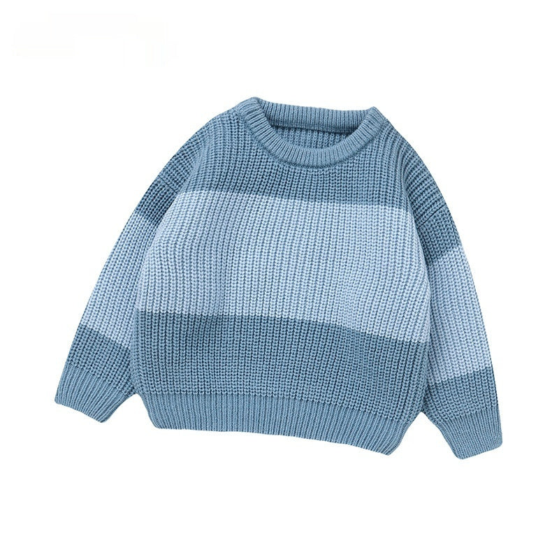 Infant Knitted Striped Round Neck Top