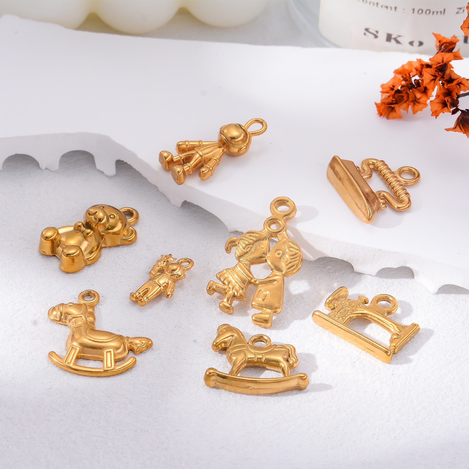 18K Gold Plated Strong Color Retention Spring Fastener