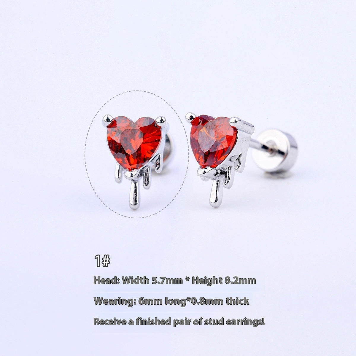 Halloween Demon Butterfly Heart-shaped & Red Cool Skull Devil Eye Earring
